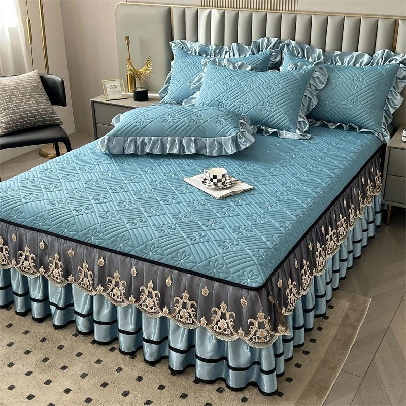 亚朵2025新款夏季冰丝凉席四件套乳胶凉席三件套床冰丝凉席四件套