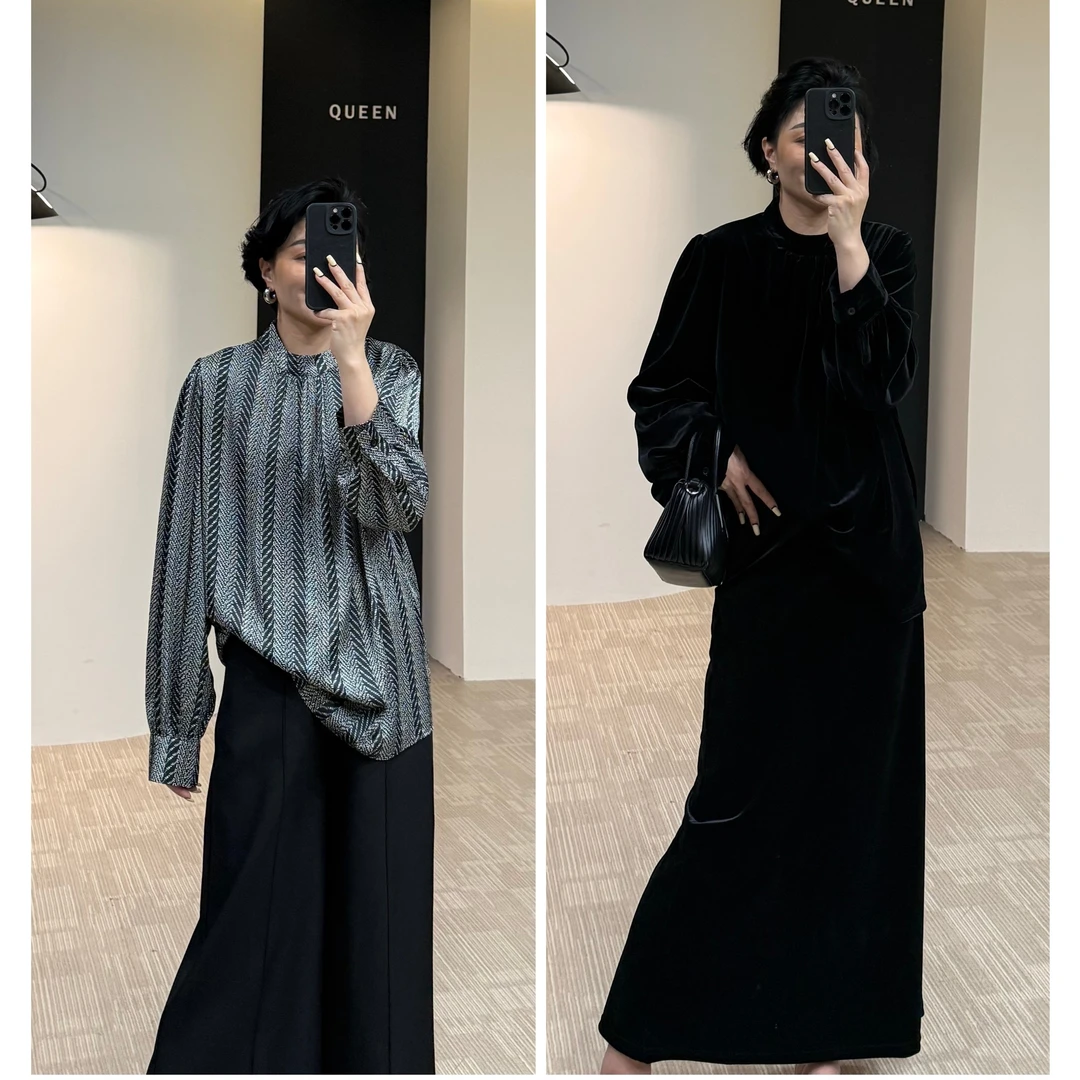 美丽定制极简气质圆领衬衣160斤以内（24853）