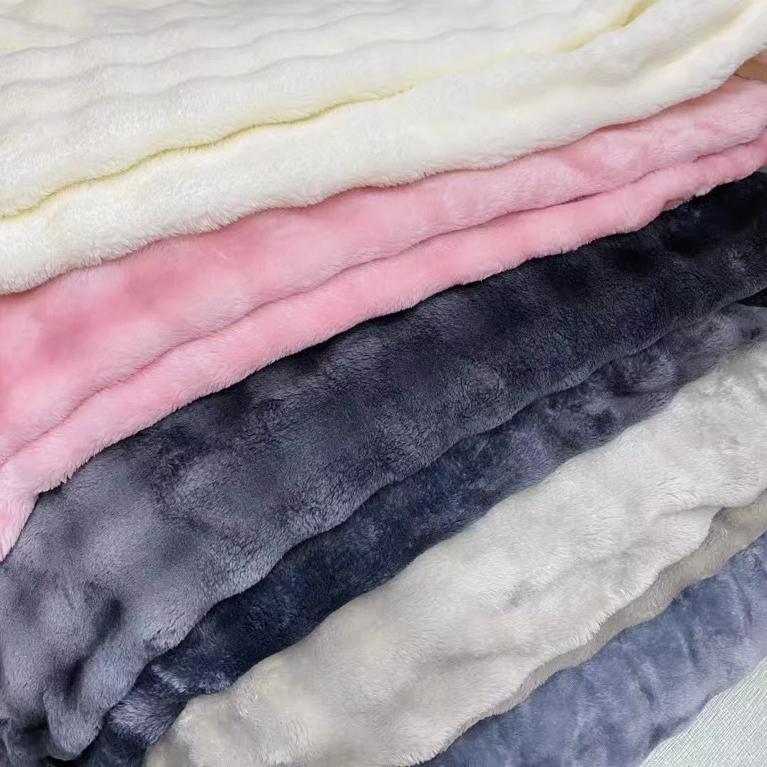 日单仿兔绒加厚保暖办公午睡沙发毛毯柔软亲肤毛绒毯子