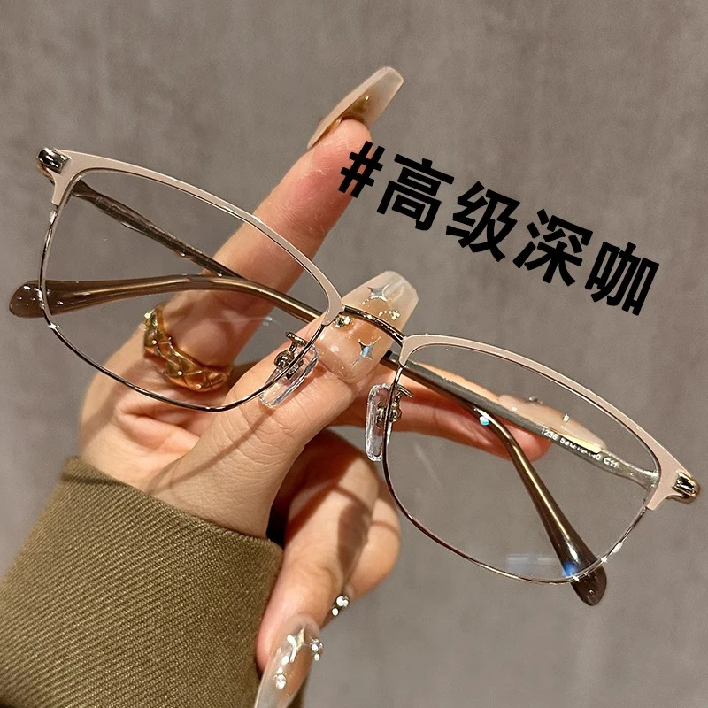 高档老花镜女眉线框时尚减龄洋气40-50到60岁防蓝光护眼老花眼镜