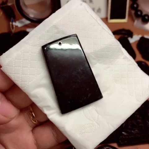 翡翠未镶嵌颈饰天然缅甸a货钢琴黑挂件