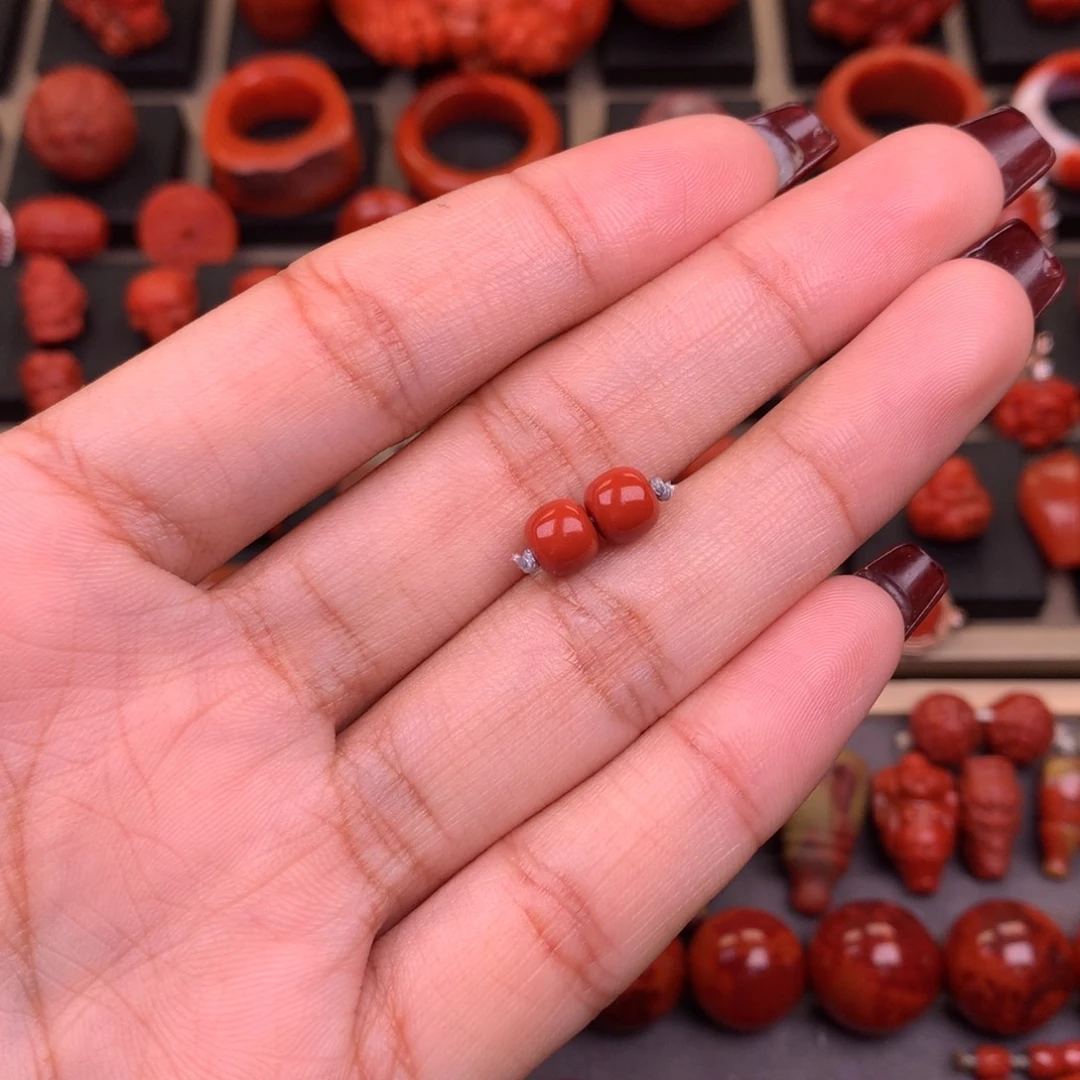 南红玛瑙未镶嵌老型对珠6