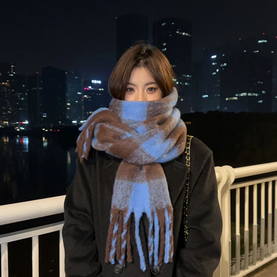 【福袋优选】围巾新款保暖围巾百搭围巾格子围巾网红围巾加厚围巾