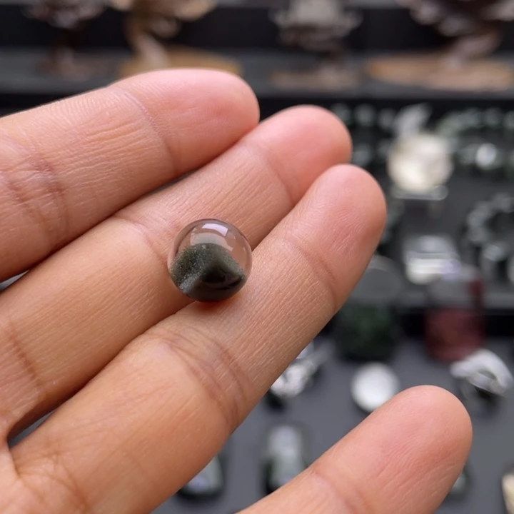 水晶未镶嵌手链绿幽灵金字塔单珠定制