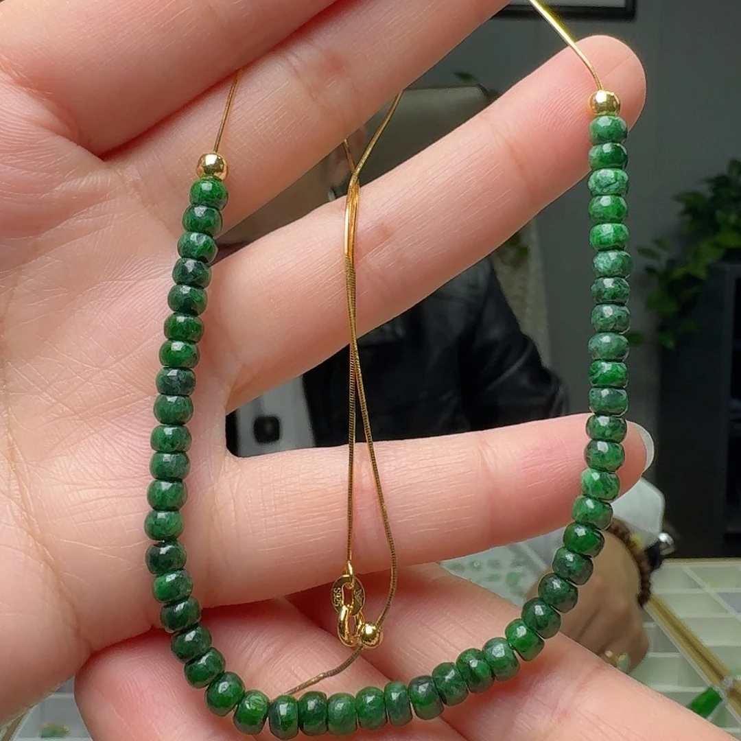 翡翠未镶嵌项链天然