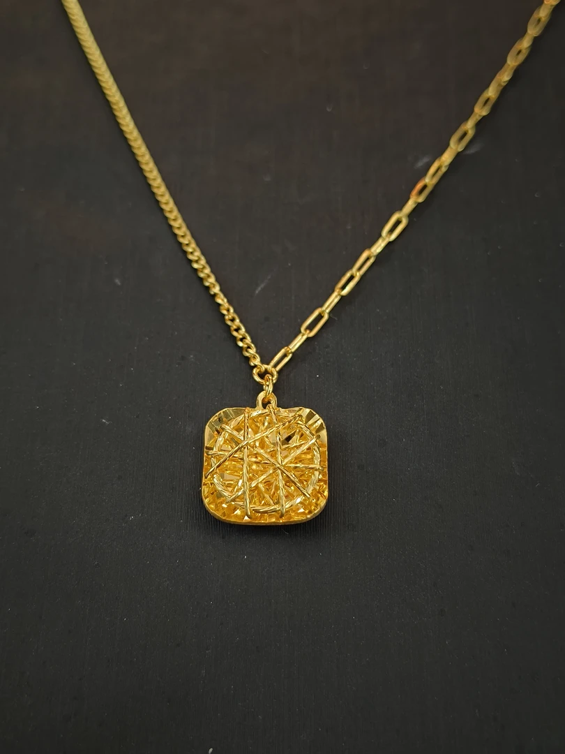 【金展珠宝】足金  方糖套链
