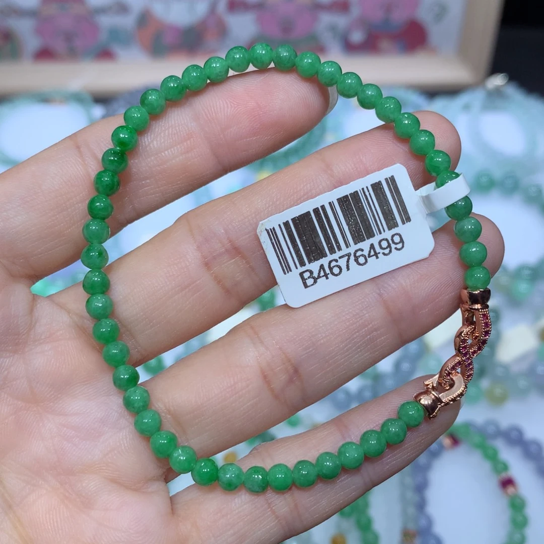 翡翠未镶嵌手链天然