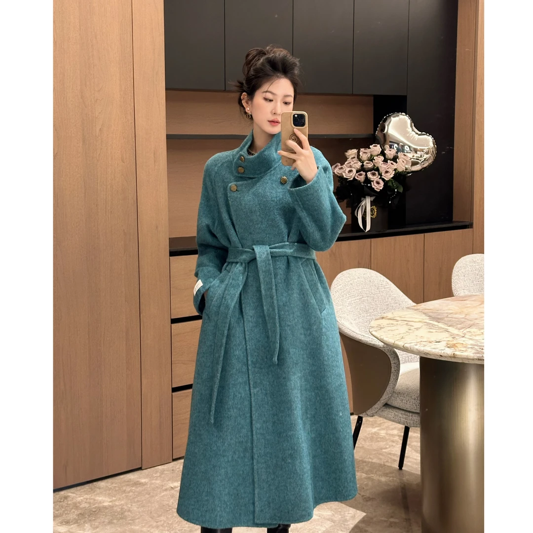 【露哥专属】复古金扣立领双面羊毛大衣