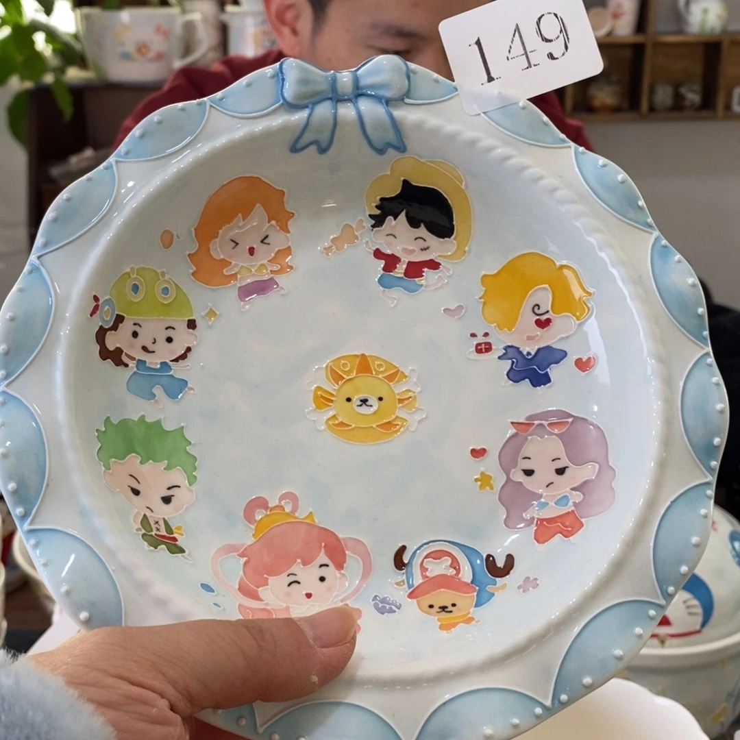 瓷片景德镇釉下彩手绘