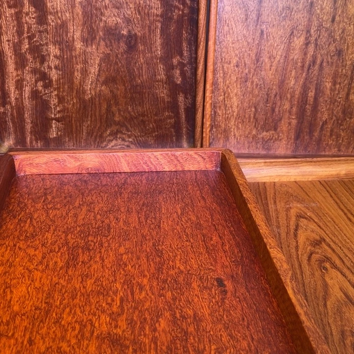 用***8绒质大国紫檀茶盘文盘