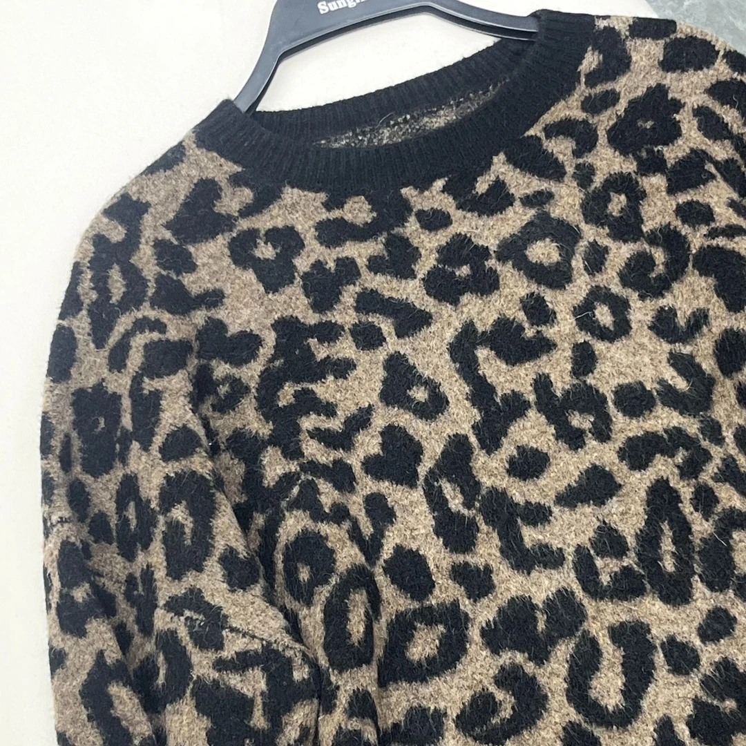 GP-008-女款宽松型纯色毛针织衫