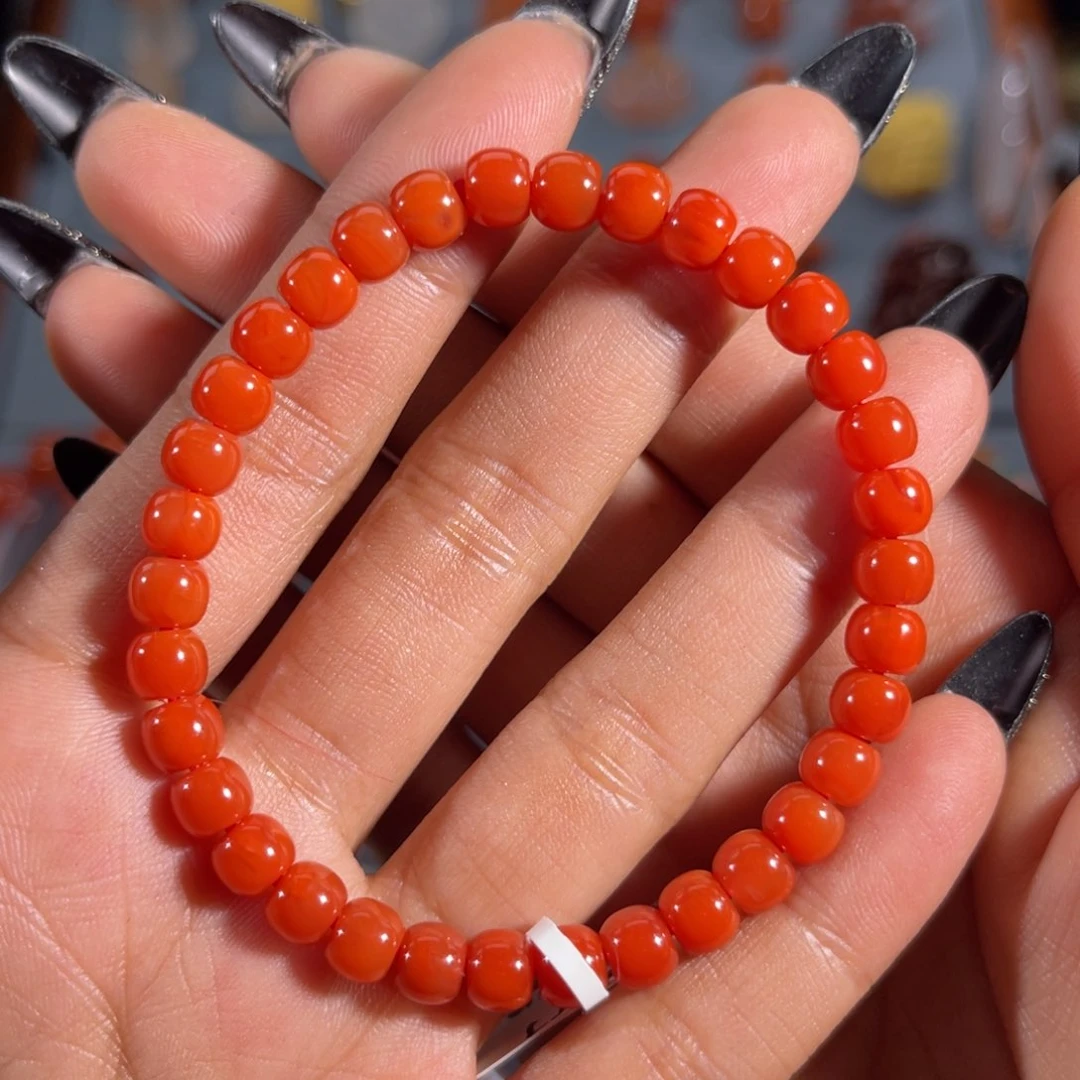 南红玛瑙官坡单圈6未镶嵌