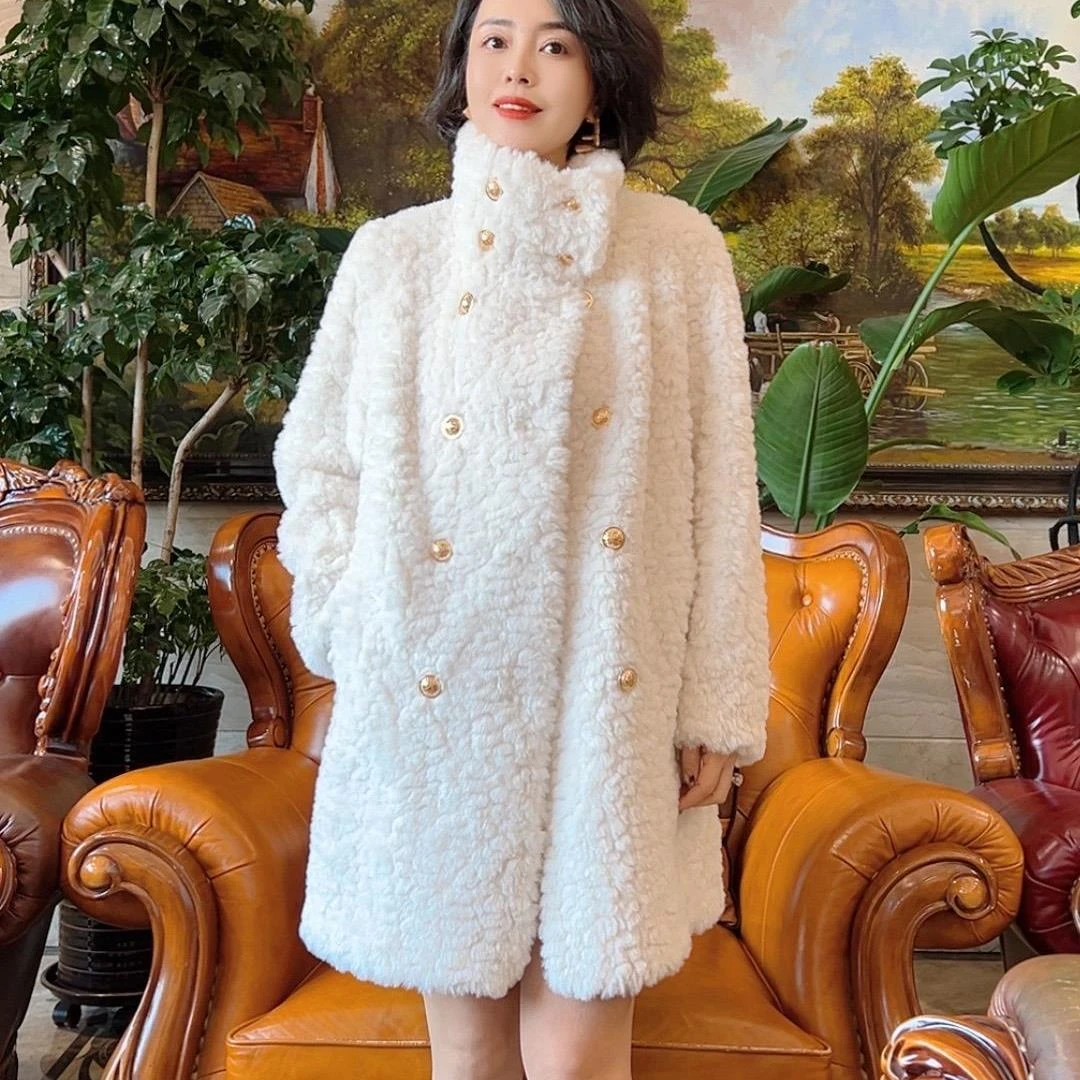 张洪波夫妇-2024冬季新款立领双排扣显瘦时尚时尚外套MFE-2495新