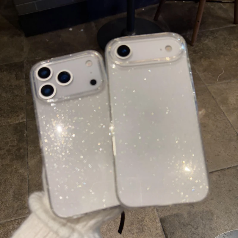 透明细闪适用苹果16promax手机壳iphone17pro新款高级感苹果15pro