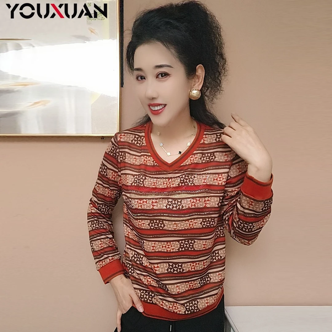 【秋上新】秋季百搭韩版上衣时尚休闲宽松长袖V领卫衣62827