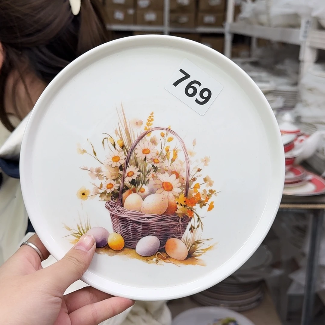 骨瓷20cm一个平盘瑕疵品不忒不还(39米包邮)