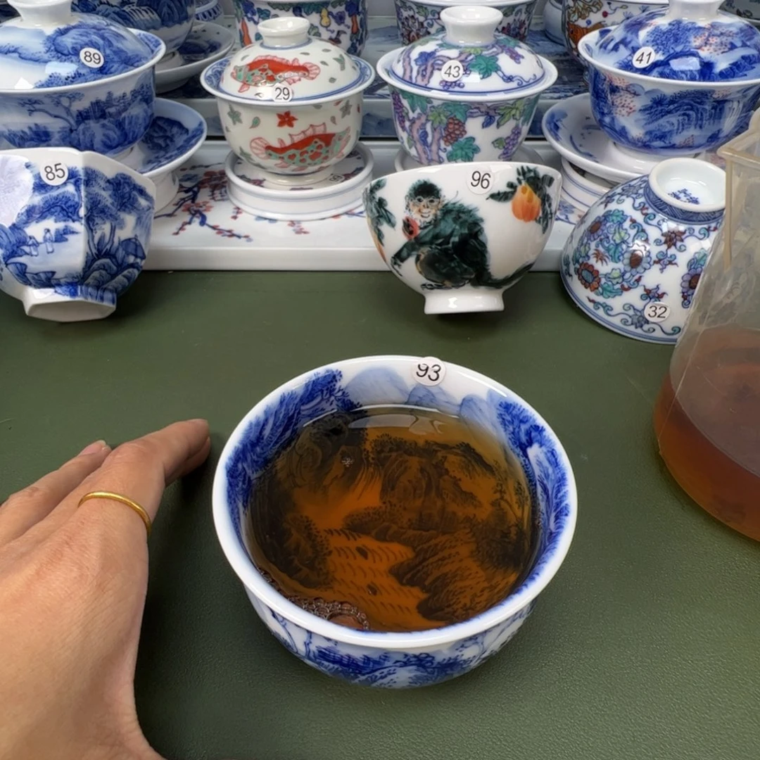 陶瓷景德镇纯手工纯手绘茶具木木93