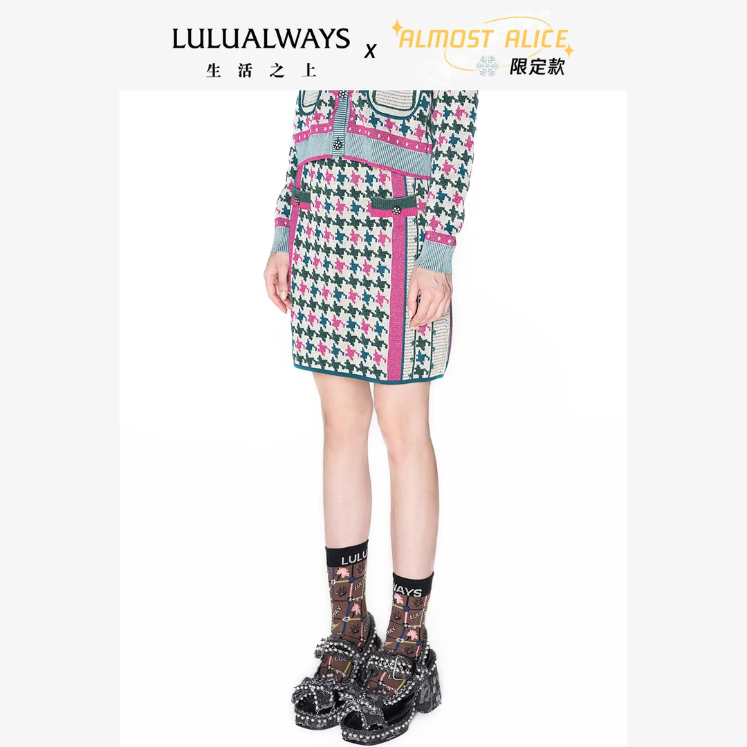 LULUALWAYSALMOSTALICE毛呢半身裙OND0002