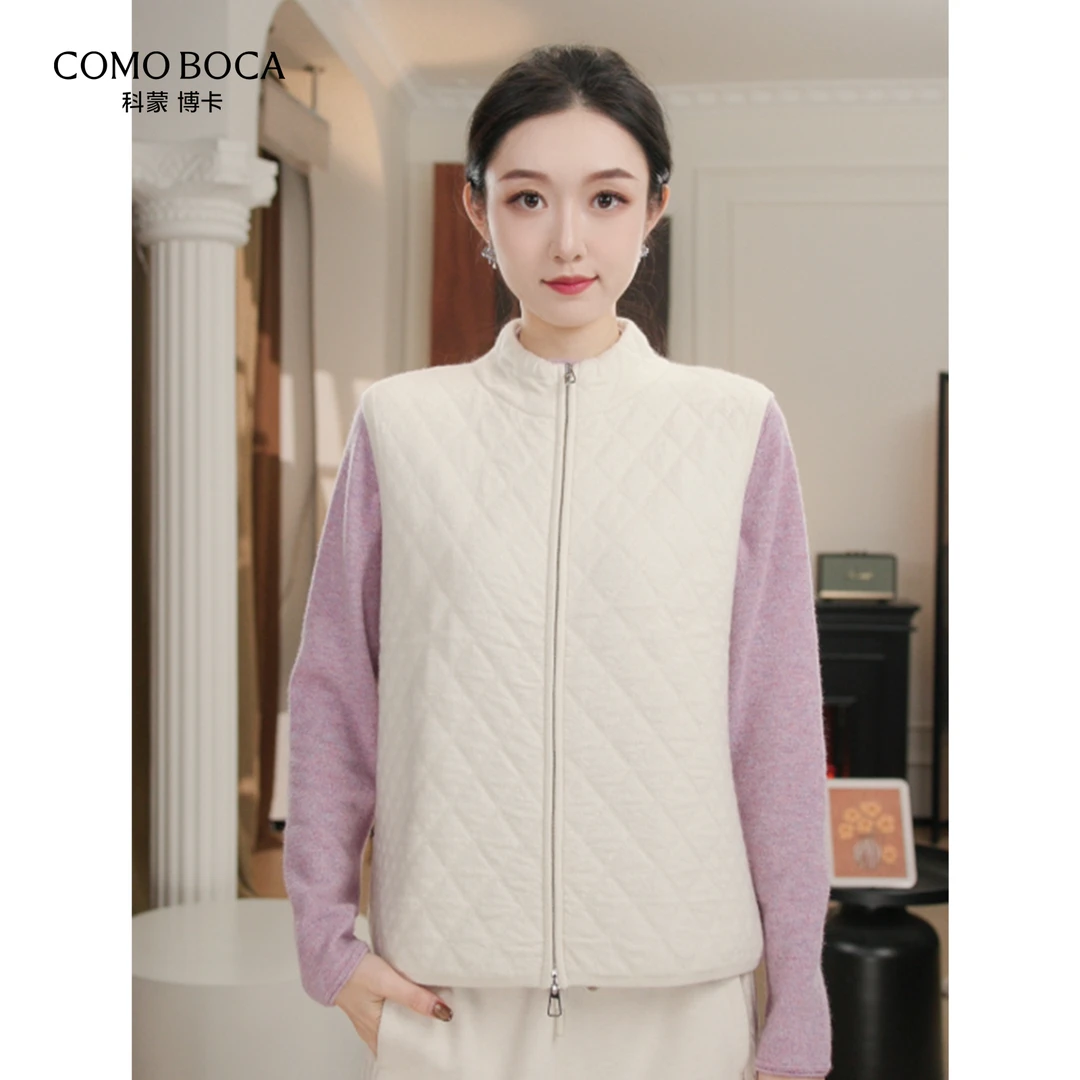 COMOBOCA/科蒙·博卡25年冬季无袖背心100%山羊绒女士马甲KSU3600