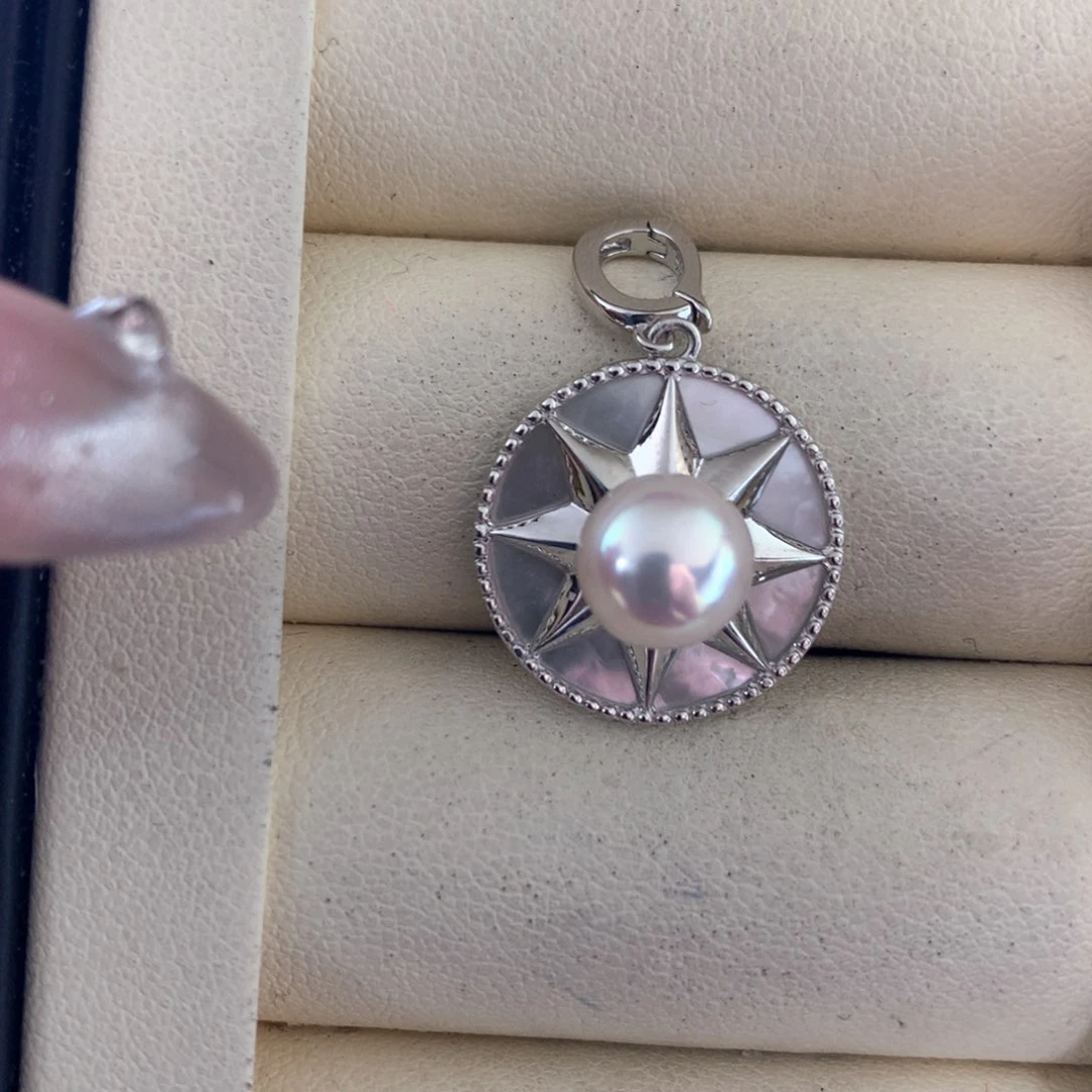 海水珍珠颈饰银S925镶嵌