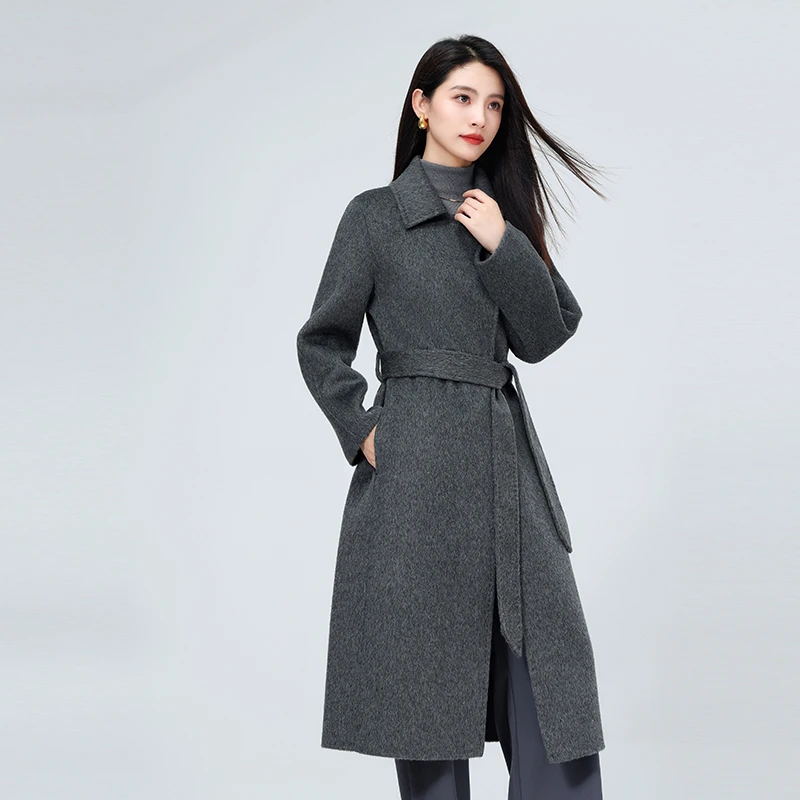 【Manula】M家四大金刚Manula双面呢大衣秋冬长款毛呢大衣女88235