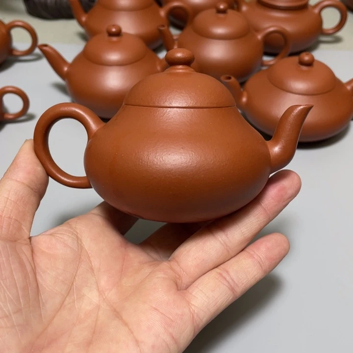 紫砂茶壶(*)生砂生料朱泥梨型壶