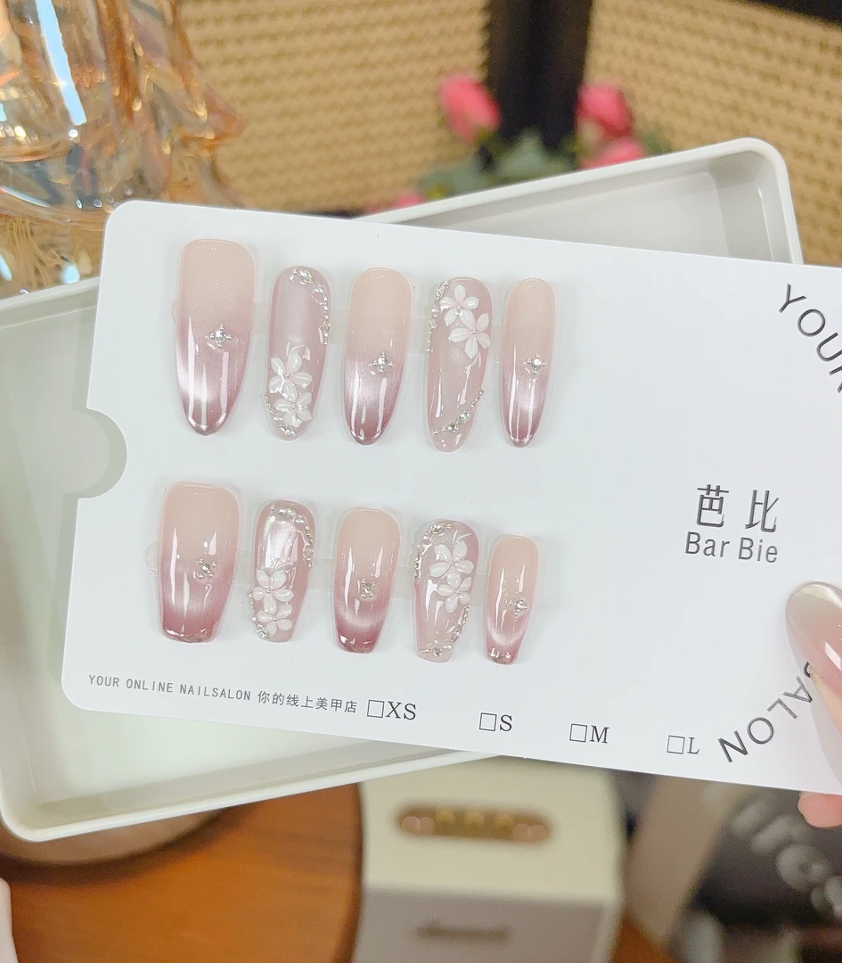 【紫韵冰花】纯手工高定猫眼手工穿戴甲美甲款式推荐2025爆款美甲