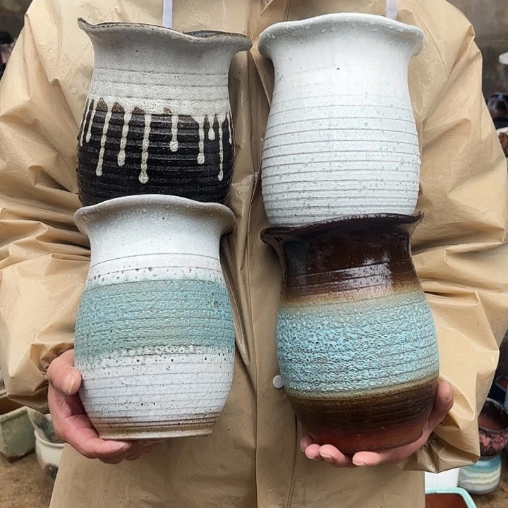 红陶四个口径15高度20