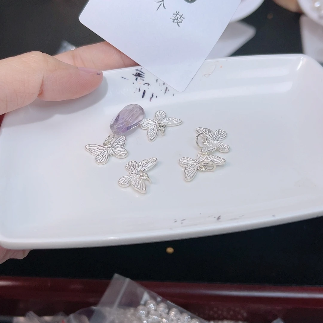 紫晶珠宝半成品银S925镶嵌40