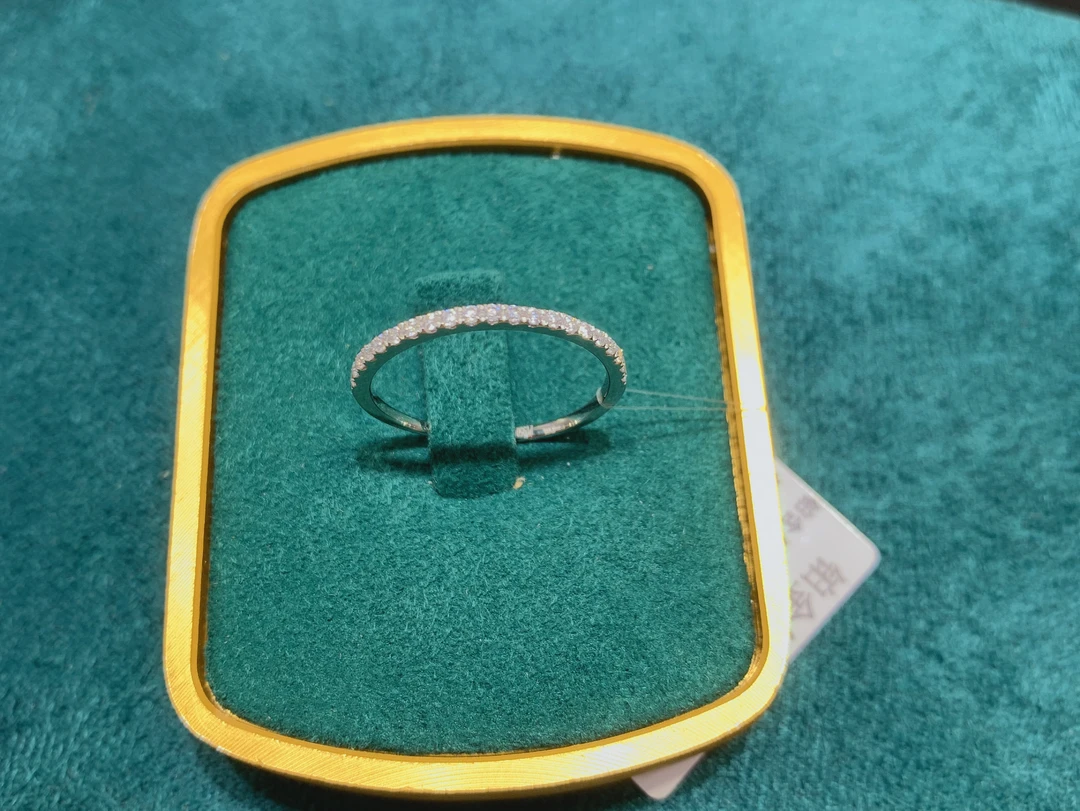 小细条半圈戒指 PT950 铂金时尚精致款