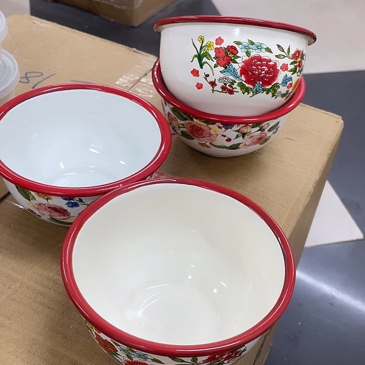搪瓷13公分珐琅搪瓷米饭碗1个