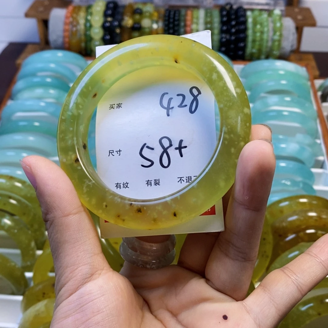 未镶嵌蛇纹石玉手镯浅*·
