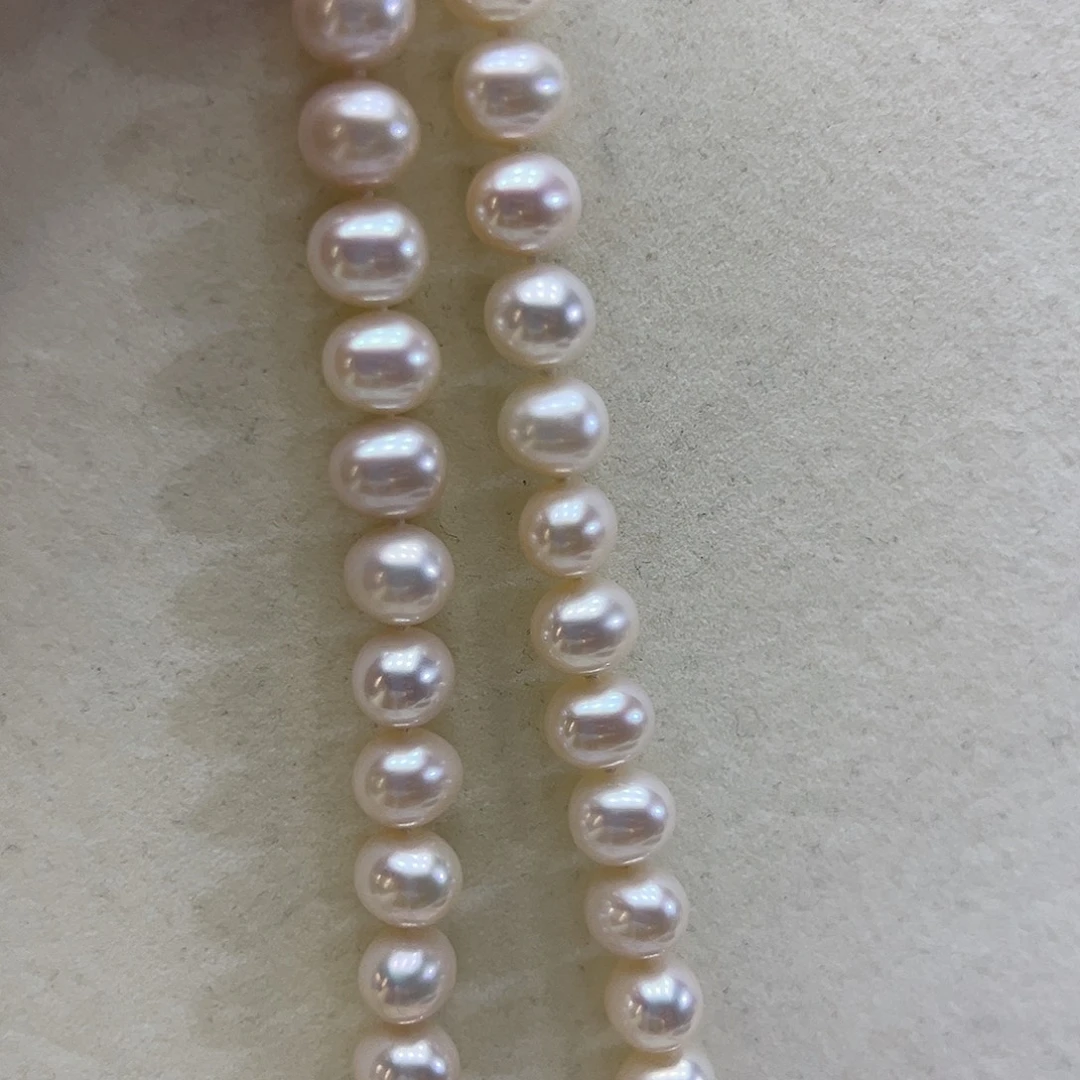 银S925镶嵌淡水珍珠颈饰➕9-10高品极光炫彩