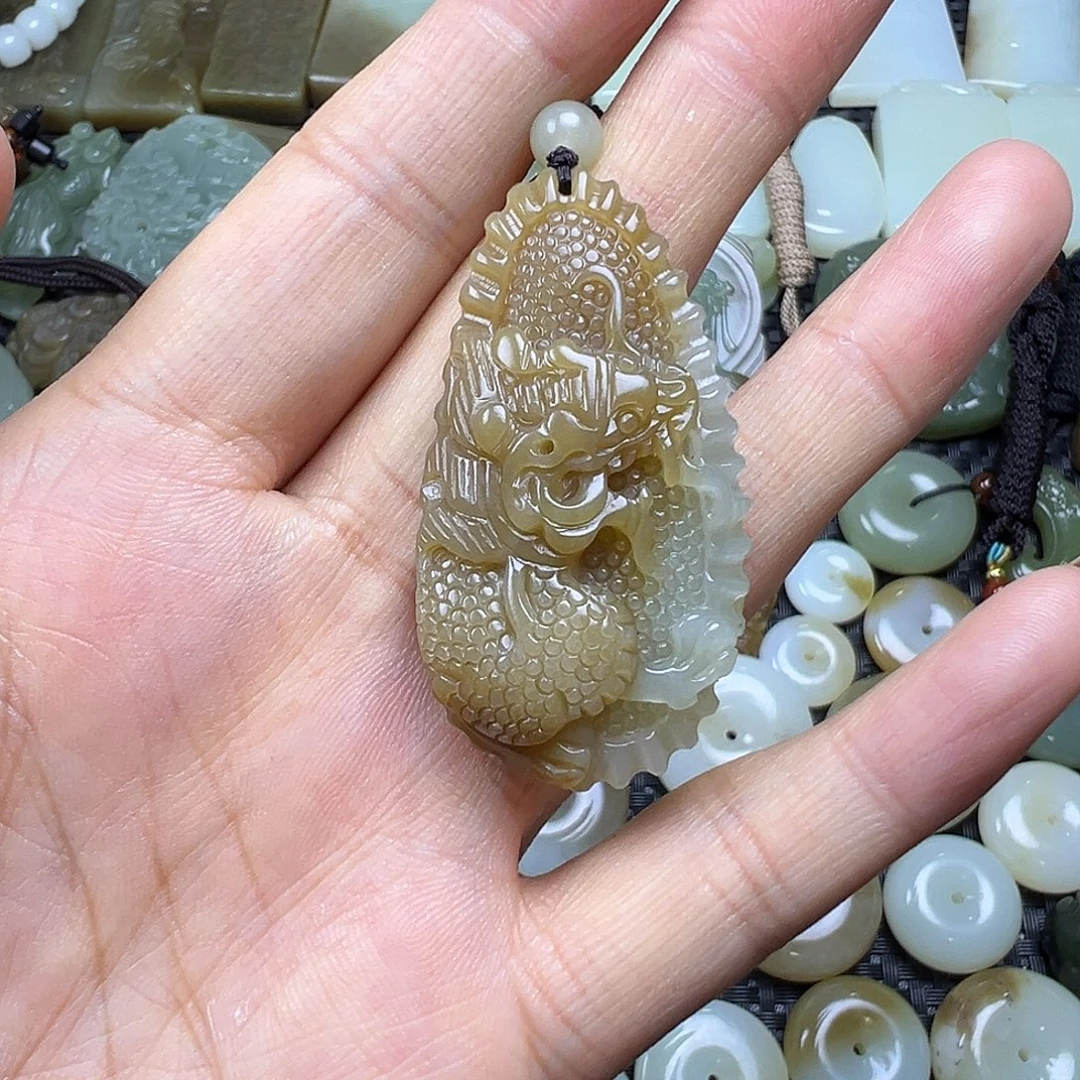和田玉未镶嵌吊坠(不含链)卡49