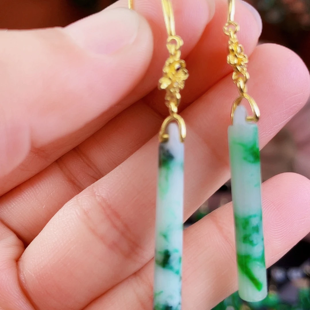 翡翠未镶嵌耳饰饰品