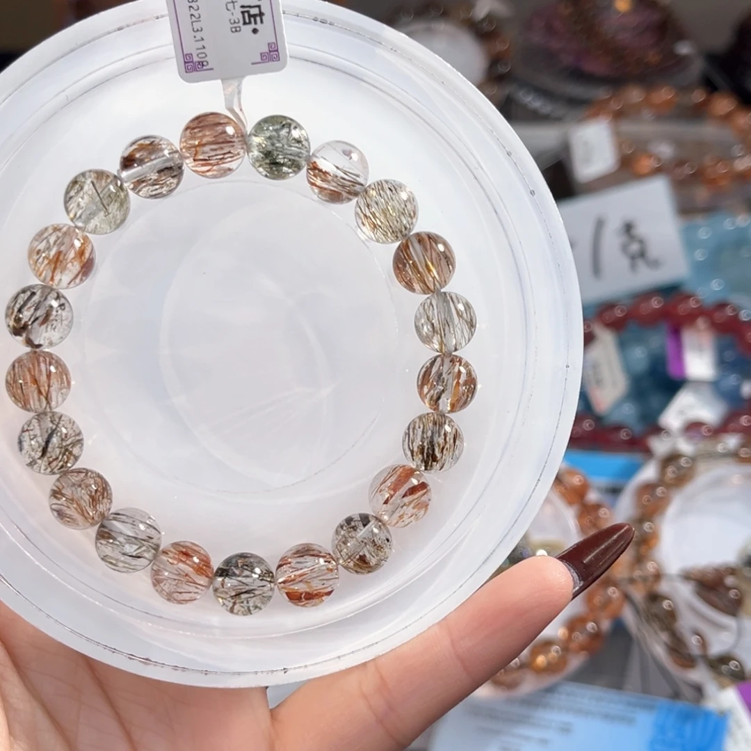 多***多水晶未镶嵌手链黑金超七9