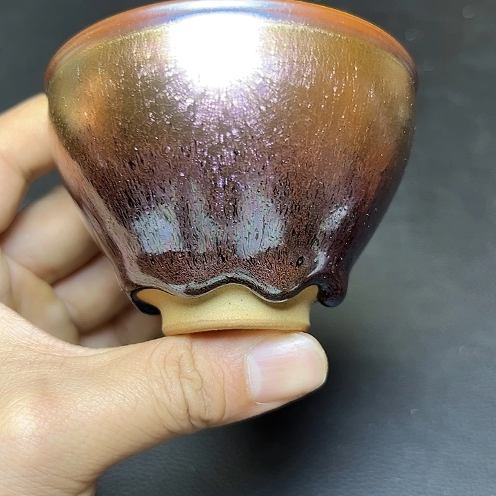 茶盏建盏彩金兔豪8.8口径