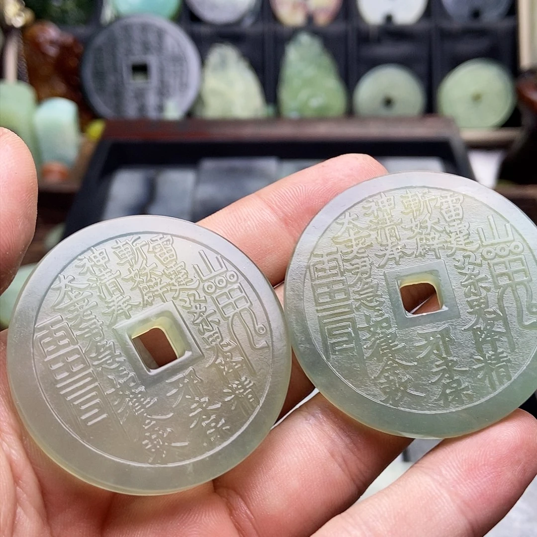 蛇纹石玉挂件未镶嵌北**空