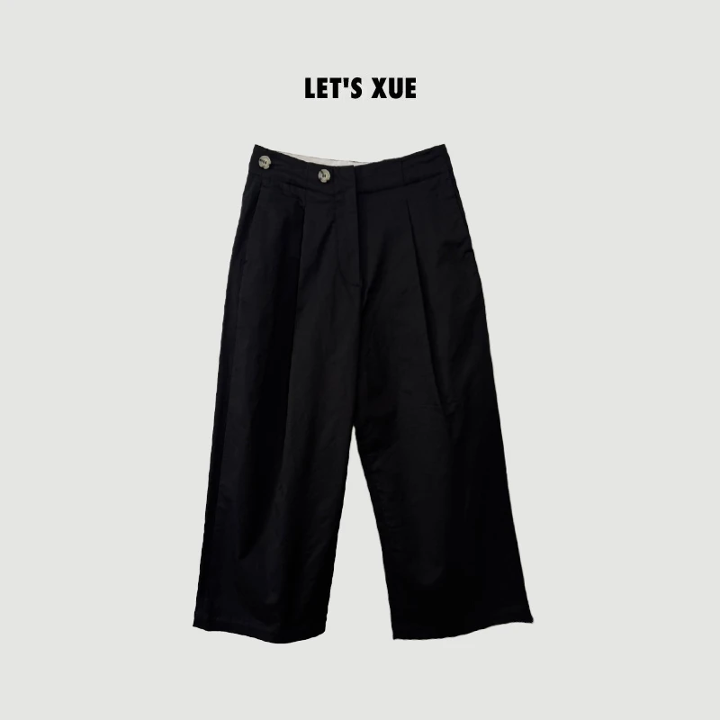 XUE【安然】2025早春新款 山本风通勤休闲裤子