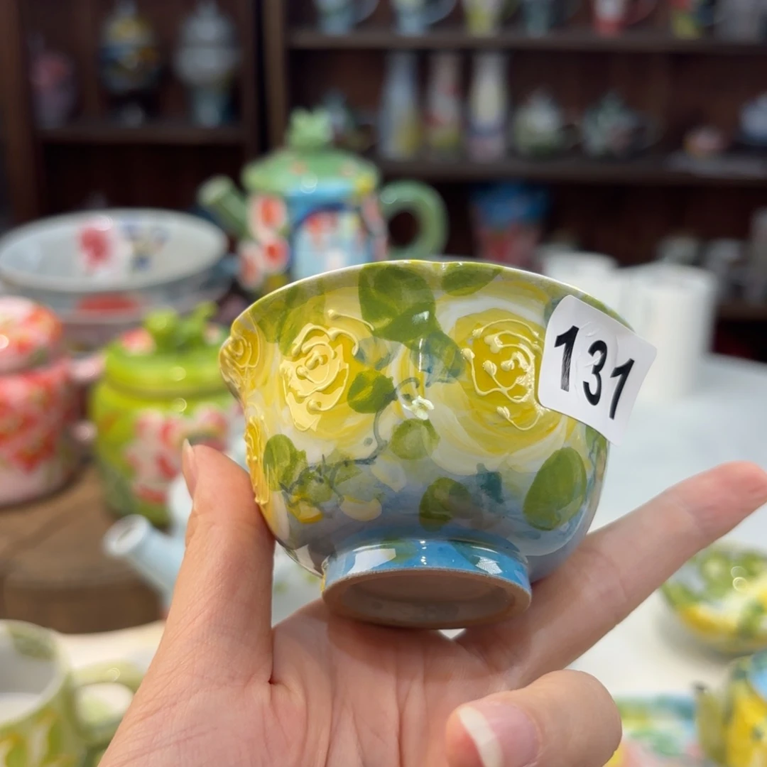 瓷片景德镇手绘高温釉下彩陶瓷茶具
