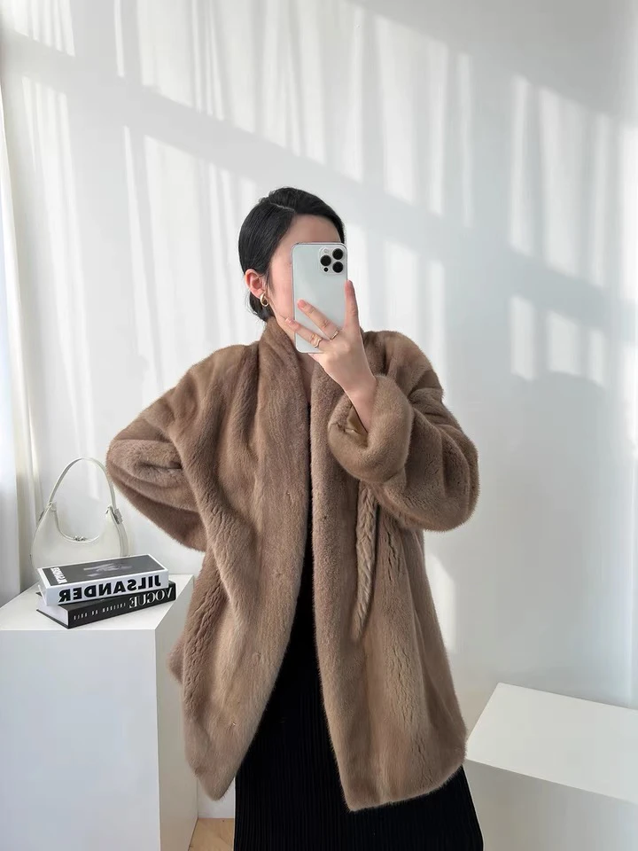 冬季女士新款必备水貂大衣外套