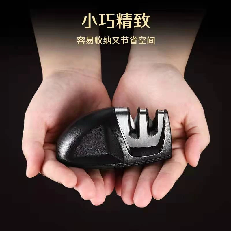 小号多用卡槽式磨刀器厨房便携小型磨刀石多功能陶瓷精致