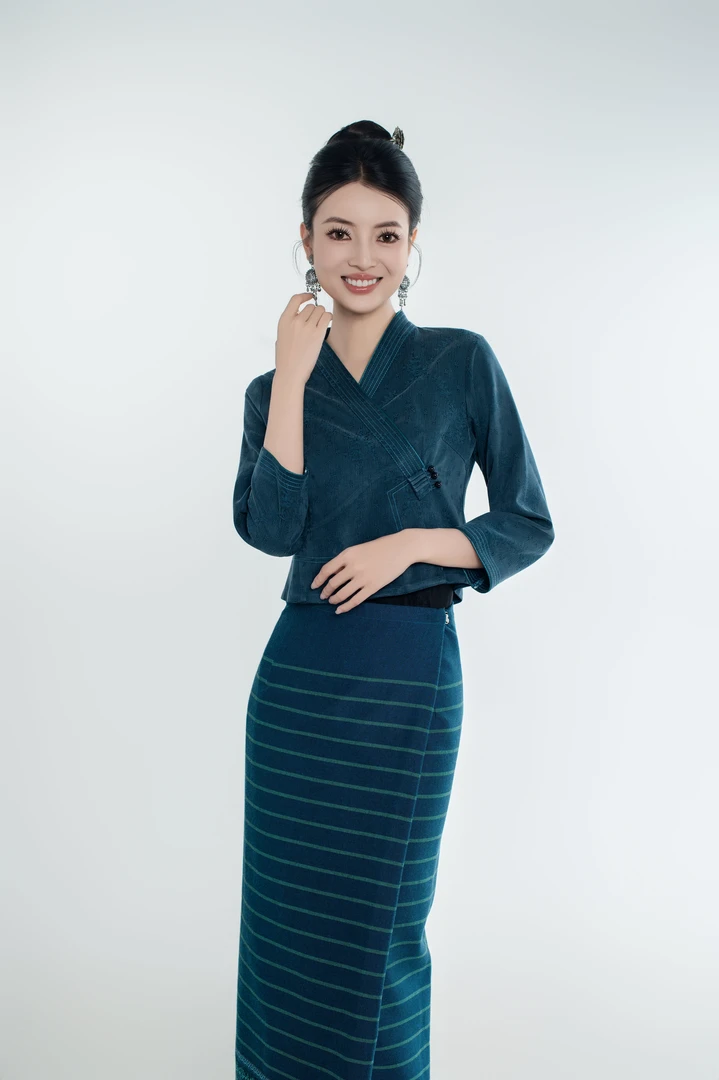 玉家人傣装《曼景罕》气质女装 福利款傣族民族服装复古风 百搭新款