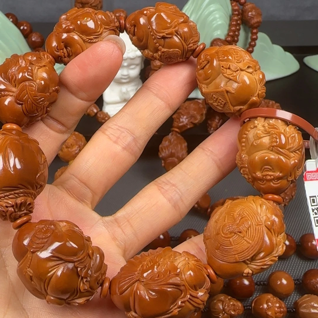 吊坠橄榄核油核八宝弥勒