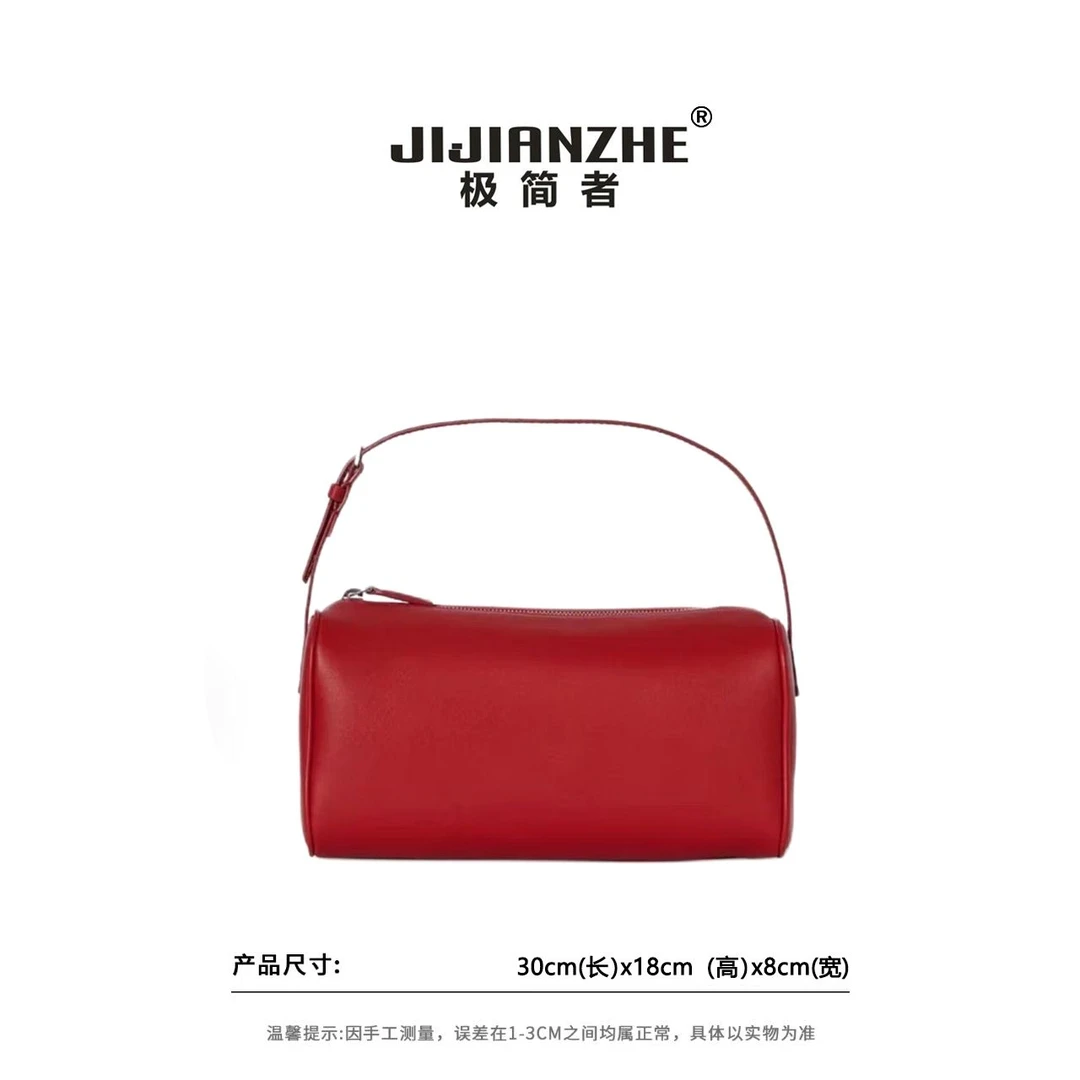 JIJIANZHE/极简者 【90s笔袋包】进口内外全皮 钢五金手提 斜挎包