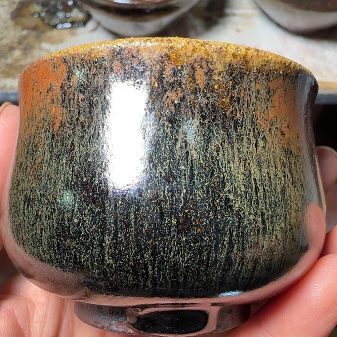 柴烧建盏茶盏茶杯213