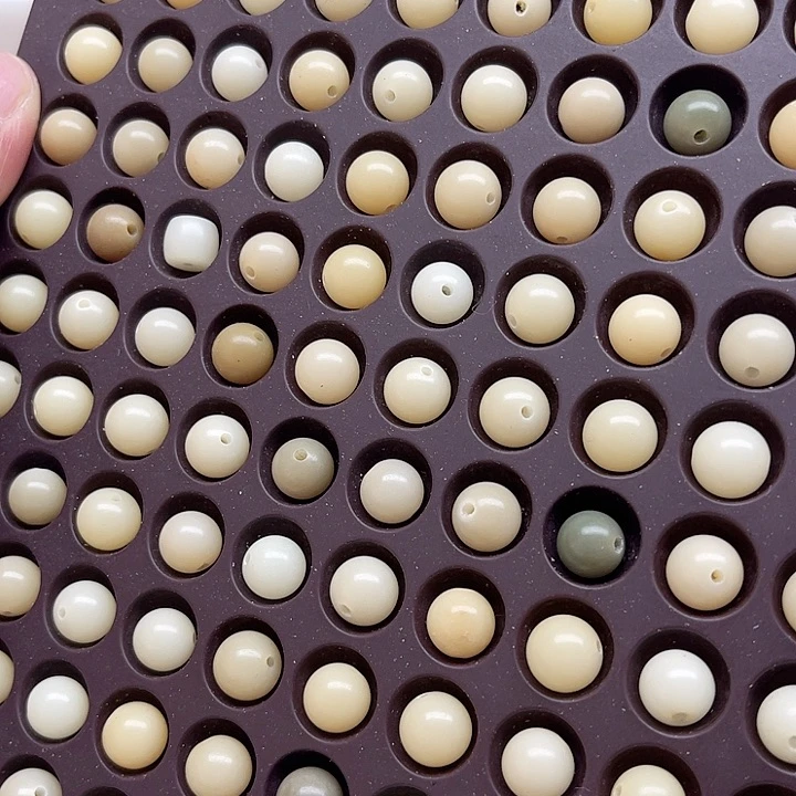 白玉菩提吊坠瑕疵9奶白圆珠100颗卡灯牌灯牌宠100颗