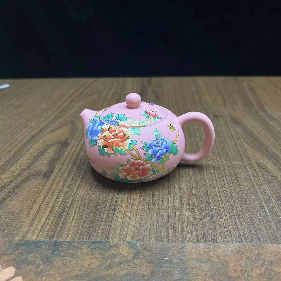 粉紫砂茶壶-A13022