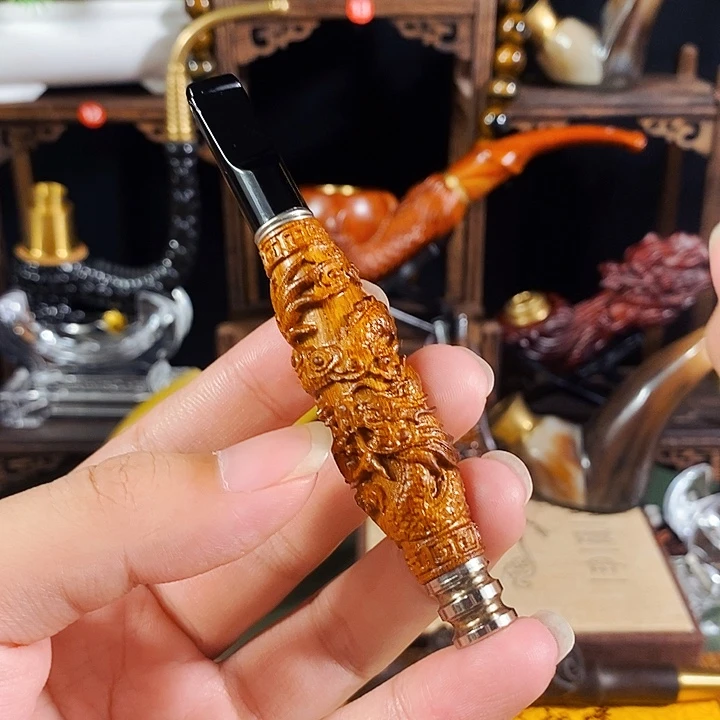 高端定制金丝楠烟嘴