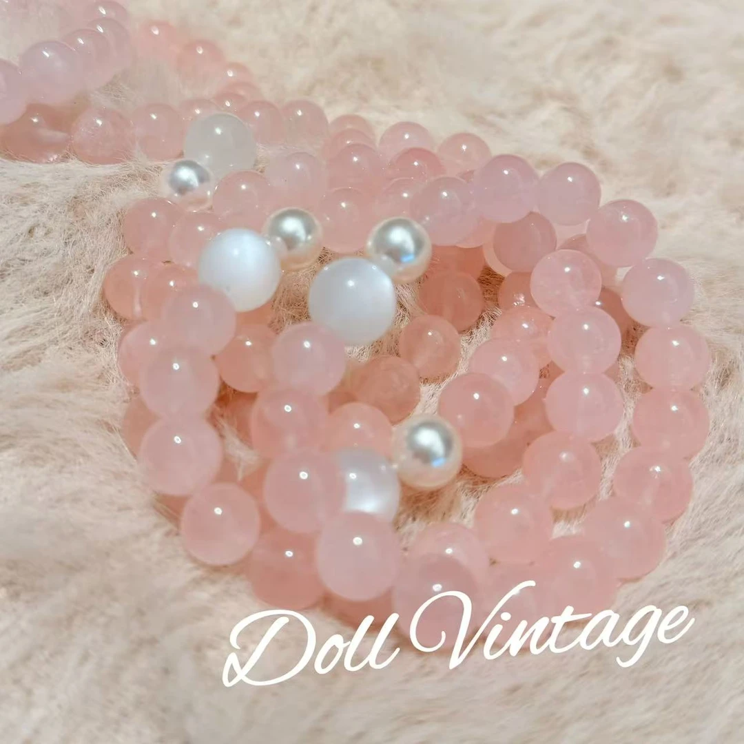 【春日序曲】B60-粉水晶白月光手串